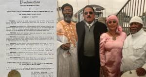 Pastor Larry Gipson, the late Calvin Pearson (the Founder of Project 1619), Venita Benitez, and the late Walter Walker