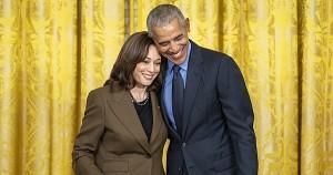 Barack Obama and Kamala Harris