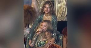 Beyoncé with her daughters Blue Ivy and Rumi during Cowboy Carter tour
