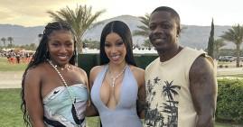 Cardi B with the owners of Her Fantasy Box