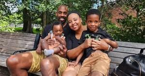 Danny and Donovan Sumner with the family