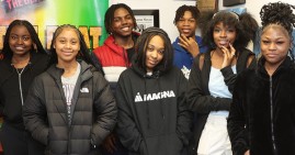 Black kids who won a trip to Africa