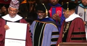 Imam Plemon El-Amin, Dennis Hubert's nephew accepting his posthumous degree