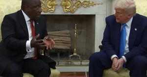 Presidents Donald Trump and Cyril Ramaphosa