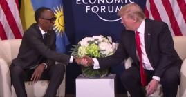 President Donald Trump and Rwandan President Paul Kagame in 2018