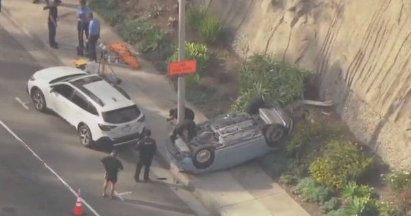 Car crash in Laguna Beach, California where 64-year-old father died