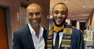 Kenny Lattimore and his son, KJ
