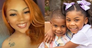 Kianna Jackson and her two children