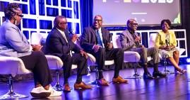 Black school superintendents at Ed Farm's summit in Birmingham, Alabama