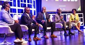 Black school superintendents at Ed Farm's summit in Birmingham, Alabama