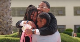 Father from San Quentin Rehabilitation Center with his daughters