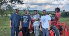Shelton Muhammad with Black farmers