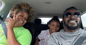 Alonzo Hawkins, Doneisha Brooks, and her daughter Olivia