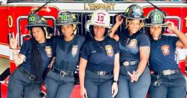 Five Black women firefighters in Washington, DC