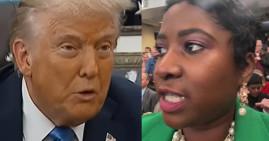 President Trump and White House reporter, Ebony McMorris