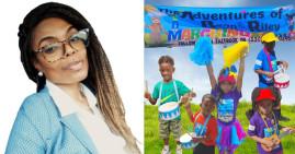 Stephanie Singleton with her kids marching band