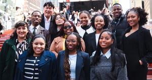Students at Broadway Across America and Black Theatre Coalition apprenticeship