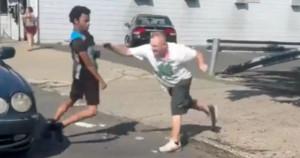 White man picks a fight with Black Amazon driver