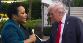 Yamiche Alcindor and Donald Trump