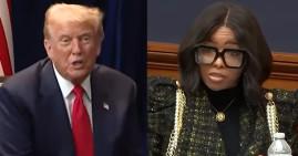 President Donald Trump and Jasmine Crockett