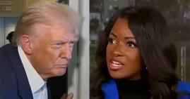 Jasmine Crockett and President Trump