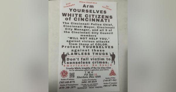 Racist KKK flyers in Cincinnati