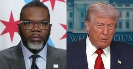 Chicago Mayor Brandon Johnson, Trump