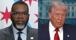 Chicago Mayor Brandon Johnson, Trump