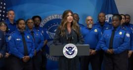 Kristi Noem and TSA employees