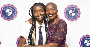 Staff and student and BE Academy for GIrls