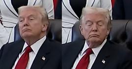 Trump falling asleep at White House