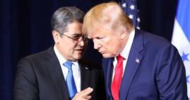 Former Honduran President Juan Orlando Hernandez and Donald Trump