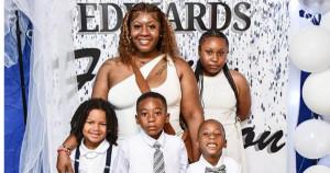 Bernedine Spann and her children