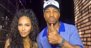 Meagan Good and Jonathan Majors