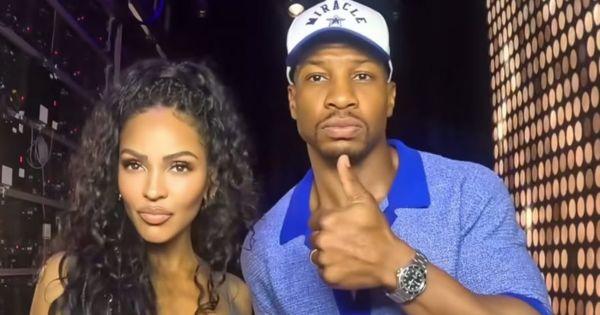 Meagan Good and Jonathan Majors