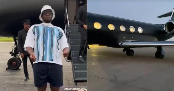 Sean "Diddy" Combs matte black private jet