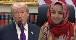 Ilhan Omar, Donald Trump on Epstein files