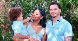 Raneka Pate with her son and boyfriend