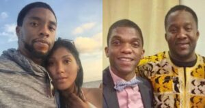 Chadwick Boseman's widow Taylor Simone Ledward Boseman and his brothers Kevin and Derrick