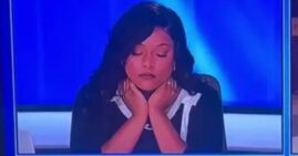 Dominique Dillon, news anchor appeared to have fallen asleep