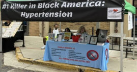 Hypertension booth in Springfield, Ohio