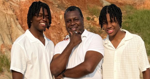 Kevin Foster and his sons Kenneth and Kaden