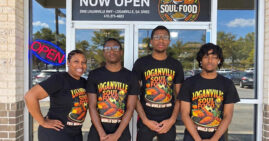 Melissa Williams and her sons, the founders of Loganville Soul Food Restaurant