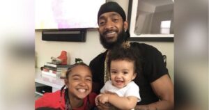 Nipsey Hussle with his children Emani and Kross