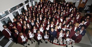 Black student graduates of Southland College Prep Charter School