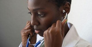 Young Black female doctor