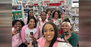 Black women at a Target store