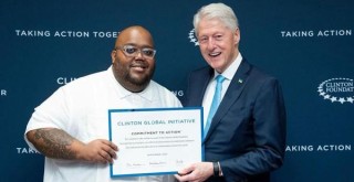 Lorenzo Lewis and Bill Clinton