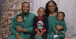 Family photo viral after boy was left out of the matching pajamas