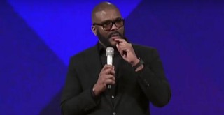 Tyler Perry during Angie Stone's funeral